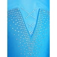 thumbnail image 6 of iEFiEL Girls Ice Skating Dress Shiny Rhinestone Ballet Dance Leotard Costume Blue 14, 6 of 7