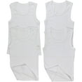 thumbnail image 2 of ToBeInStyle Boy's Pack of 4 Ribbed Cotton Tank Tops - White - 12 Years Old, 2 of 7