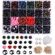 thumbnail image 1 of Kit de 510 piezas para manualidades DIY (24 estilos): ojos, narices y separadores de plástico para amigurumi (colores surtidos). Incluye ojos triangulares para amigurumi y otros elementos decorativos., 1 of 7