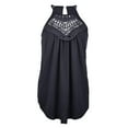 thumbnail image 7 of Ichuanyi Women's Summer Halter Spaghetti Strap Lace Hollow Flowy Tank Tops Cami Shirts Pleated Blouse T-Shirt Sleeveless Vest, 7 of 7