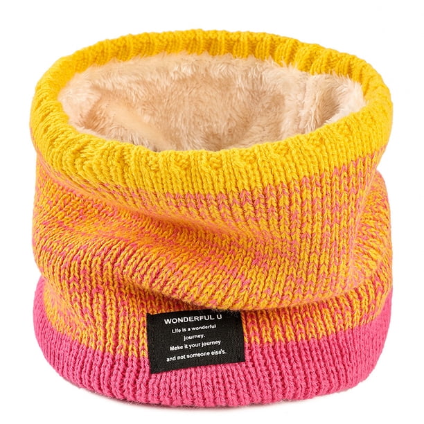 Bufanda de punto de lana para mujer, bufanda de terciopelo cálida de invierno para hombre, cuello personalizado con degradado grueso para pareja