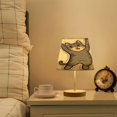 thumbnail image 6 of Bedside Table Lamp, Fully Dimmable Lamp with USB Interface Cable for Bedroom Living Room, Office, Dorm Cute Gray Cat, 6 of 8