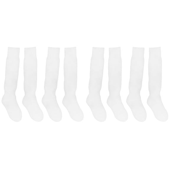 Tool Mens Sports Socks 4 Pairs Soccer for Kids Calf Football Stockings White Cotton Child