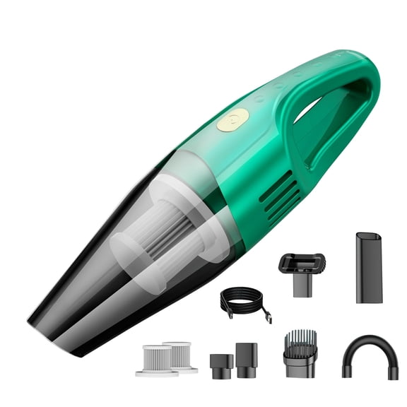 Wireless Handheld Car Vacuum Cleaner - 7.9 x 6.7 x 3.9in Portable Vacuum Blower with 4 Attachments, for Car and Home Use()