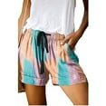 thumbnail image 3 of Iyufng Shorts for Women Plus Size Shorts,Womens Comfy Tie-Dye Shorts Drawstring Elastic Waist Pockets Casual Pants, 3 of 5