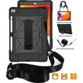 thumbnail image 4 of Mignova for iPad 10.2 Case,(7th/8th/9th Gen) with Pencil Holder,Rotatable Stand Adjustable Shoulder Strap Full-Body Shockproof Rugged Cover for iPad 10.2 inch 2019/2020/2021 Released(Black/Black), 4 of 7