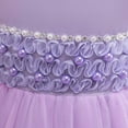 thumbnail image 6 of FAOWME Kids Princess Dress Long Mesh Tutu Dress Girl Performance Piano Dress Purple 16-17 Years, 6 of 8