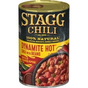STAGG DYNAMITE HOT Chili with Beans Beef, Shelf Stable, 15 oz Steel Can