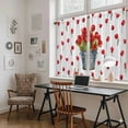 thumbnail image 5 of Red Tulip Flowers Kitchen Curtain for Berdoom Living Room Cafe 45 Inch Length, Spring Floral Vintage Drum Rustic Tiers Curtains Light Filtering Drapes Rod Pocket Window Treatment 2 Panels 52"Wx45"L, 5 of 8