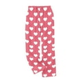 thumbnail image 4 of Tnhcen Women's Heart Print Flannel Pajama Pants with Pockets Cozy Fuzzy Sleepwear Winter Warm Comfortable Lounge Pants S-3XL Multicolor, 4 of 4