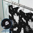 thumbnail image 3 of Halloween Shower Curtain, Cartoon Ghosts Polyester Fabric Bathroom Decor Curtain, Machine Washable Waterproof, Halloween Holiday Gift for Women Men, 72 x 72 Inches, 3 of 7