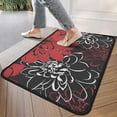 thumbnail image 4 of Red and Black Pioneer Flower Pattern Door Rugs,Washable Non Slip Door Mats Indoor,Decorative Door Mats,Entry Mat Indoor for Entrance,Bedroom,Kitchen,Bathroom,30"x17", 4 of 6