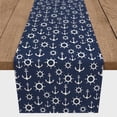 thumbnail image 3 of Creative Products Navy Anchor and Wheels 16x90 Poly Twill Table Runner, 3 of 3