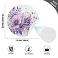 thumbnail image 2 of Ryvnso Flowers Purple Round Plate Mats Dining Table Placemat Set of 4 for Holiday Decoration, 2 of 7