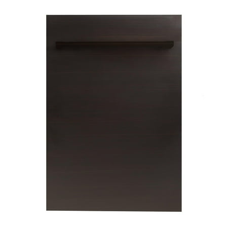 ZLINE - 18" Compact Top Control Built-In Dishwasher with Stainless Steel Tub, 40 dBa - Hand Hammered Copper