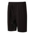 thumbnail image 4 of RYDCOT Mens Casual Shorts 5" Sweat Shorts with Pockets Summer Drawstring Elastic Waist Waffle Knit Jogger Shorts Men Black, 4 of 5