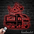 thumbnail image 2 of Handmadetneonsign Personalized Pizza Truck Metal Wall Art LED Light, Custom Pizza Truck Metal Sign, 2 of 5