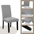 thumbnail image 5 of 5-Piece Round Dining Table Set with 4 Upholstered Chairs, 43-Inch Modern Kitchen Table for Dining Room, Grey and White, 5 of 9