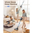 thumbnail image 3 of N8 Cordless Vacuum Cleaner Lightweight Stick with Powerful Suction 2200mAh Battery 40 Mins Runtime -Standing Rechargeable for Home Hardwood Floor Pet Hair Azure, 3 of 7