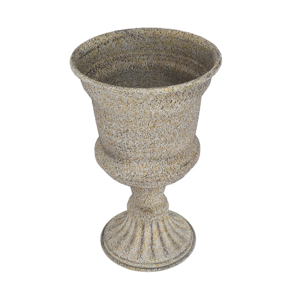 TABLZONE Vintage Metal Urn Planter Multi Color Classic Farmhouse Vase for Outdoor Garden