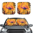 thumbnail image 2 of Fotbe Vibrant Flamingo Illustration 2-Piece Car Windshield Sun Shade | Sun Blocker for Car Windshield | Foldable Automotive Interior Accessories for Sun Protection-Medium, 2 of 7