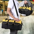 thumbnail image 4 of Heavy-Duty 19-Inch Thick Canvas Tool Bag for Men - Portable Handheld Organizer for Woodworking, Electrical Repairs & Construction Sites - Durable, Spacious Design with Efficient Tool Storage, 4 of 6