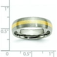 thumbnail image 6 of Chisel Titanium Brushed with 14k Gold Inlay 6.2mm Band - Ring Size 6.0, 6 of 8