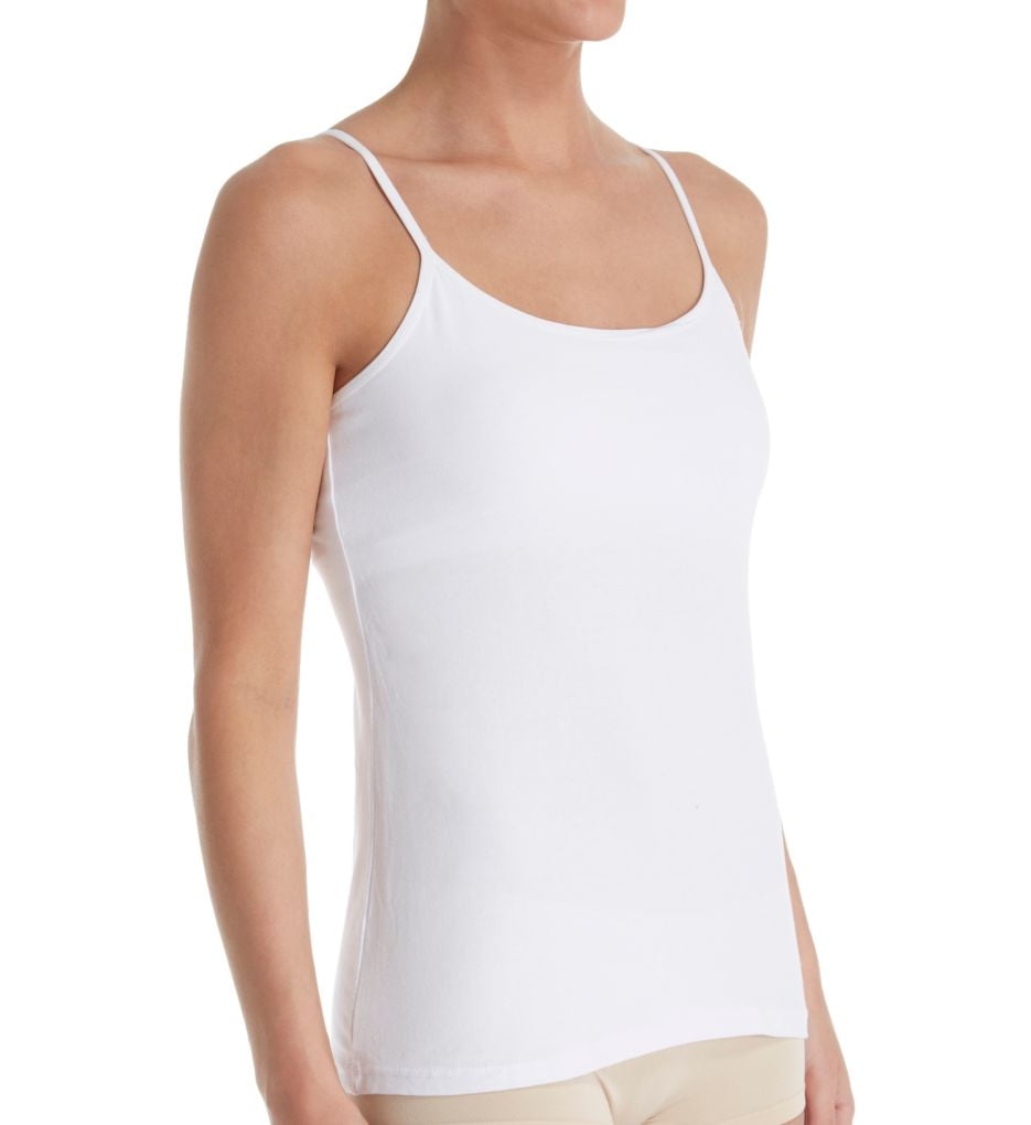 Women's Teri 1501 Cotton Camisole with Shelf Bra (White XL) Walmart