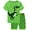 1# Green, variant on FEDPOP Toddler Boy Green Dinosaur Pajamas 100% Cotton Short Sleeve Size 3T