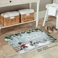 thumbnail image 2 of SPXUBZ Merry Christmas Snowman Non-slip Flannel Floor Mat for Bathroom Kitchen Bedroom Decor 16x24 inch, 2 of 5
