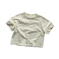thumbnail image 1 of Plebaso T-Shirts d'Été pour Garçons et Filles en Coton Rayé T-Shirts Décontractés à Manches Courtes Col Rond Confortables, 1 of 3
