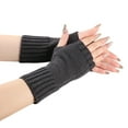 thumbnail image 3 of qolati Knit Arm Warmers Fingerless Gloves for Women Hand Warmers Glove Winter Wrist Warmers with Thumb Hole, 3 of 5