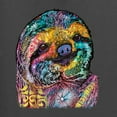 thumbnail image 2 of Funny Neon Sloth | Dean Russo Art Animal Lover Mens Long Sleeve Shirt, Charcoal, M, 2 of 5