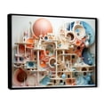 thumbnail image 2 of Designart "Dreamy Diorama in Pastel" Abstract Collages Floater Framed Canvas Art Print, 2 of 7