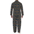 thumbnail image 4 of Dwelliawo Mens Silk Satin Pajamas Set Short Sleeve Sleepwear Button-Down Pjs Sets Two-Pieces Loungewear with Pockets Gray 3xL, 4 of 4