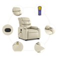 thumbnail image 5 of vidaXL Stand up Massage Recliner Chair Cream Faux Leather, 5 of 5