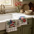 thumbnail image 4 of Anhility 4th of July Kitchen Towels, 2Pcs Patriotic Towels 24"x16" Absorbent Reusable Cotton Cloths for Housewarming Gift or Memorial Day Kitchen Decor, 4 of 6