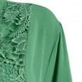 thumbnail image 5 of Homenesgenics Womens Shirts Plus Size Ladies Large Size Button Lace Turn Down Collar Long Sleeve Shirt Blouse, 5 of 5
