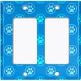 thumbnail image 6 of Metal Light Switch Plate Cover Puppy Dog Paw Print Logo Blue DOG041, 6 of 13