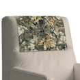 thumbnail image 4 of COEQINE Recliner Headrest Covers PU Leather Headrest Protector with Hook and Loop Straps, Universal Head Rest Covers for Recliner Office Chair Home Decor, 17x27 Inch, Camo Hunting Leaves, 4 of 7