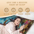thumbnail image 4 of Lsque Galactic Jungle Dinosaurs Body Pillow Case Cover,Ultra-Soft Microfiber Bed Pillow Cases 20x54 inches,Elegant Bedding,Breathable Durable Pillow Cover with Envelope Closure, 4 of 8
