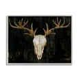 thumbnail image 4 of Stupell Industries Deer Antlers Skull Dark Rustic Animals & Insects Painting Gray Framed Art Print Wall Art, 4 of 5