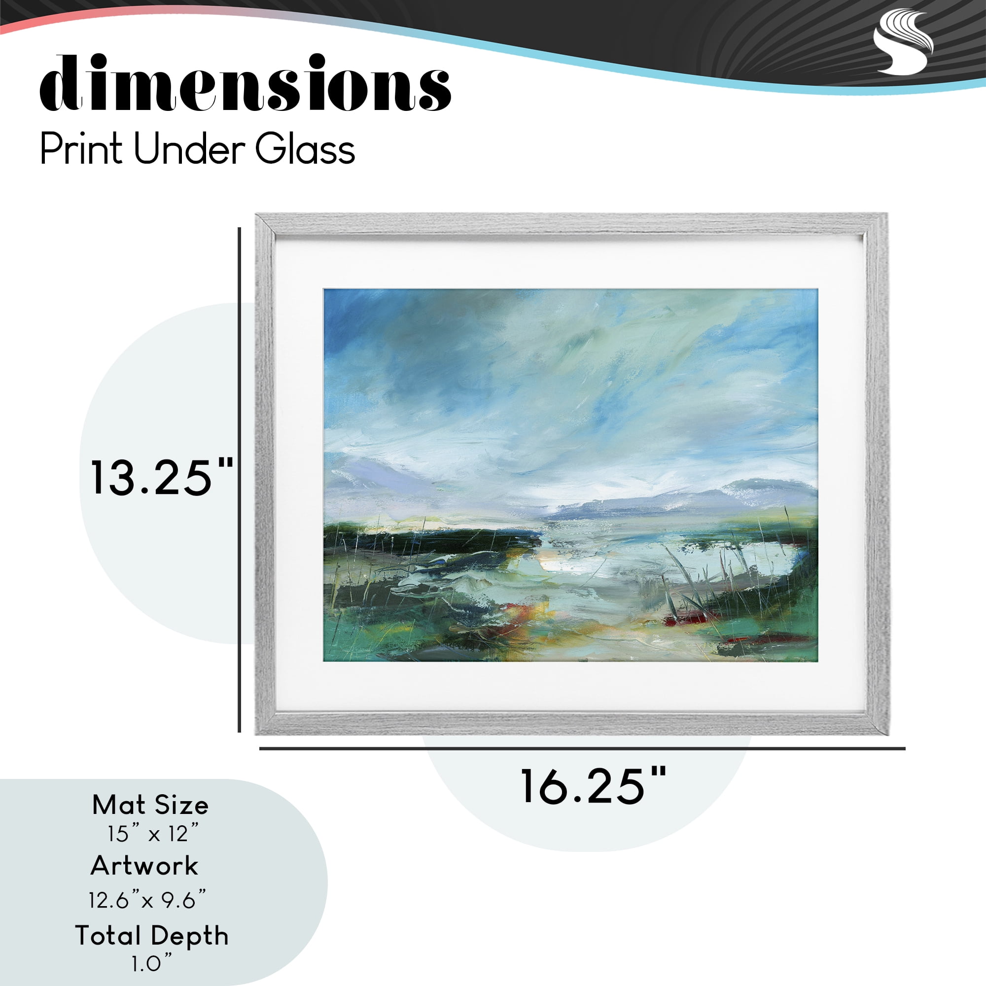 Stupell Industries Days By The Loch Gray Framed Print Under Glass, design by Lesley Birch