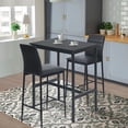thumbnail image 2 of Set of 2 Bancos Alto, con Respaldo y Reposapié, Color Negro HOMEMAKE FURNITURE Moderno, 2 of 6