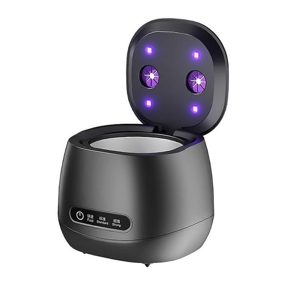 Limpiador ultrasónico de retenedores: máquina de limpieza dental UV para prótesis dentales, alineadores, aparatos de ortodoncia, protectores bucales, cabezales de cepillos de dientes y joyería.