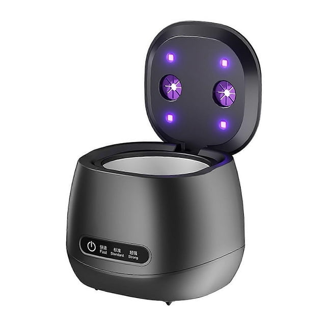Limpiador ultrasónico de retenedores: máquina de limpieza dental UV para prótesis dentales, alineadores, aparatos de ortodoncia, protectores bucales, cabezales de cepillos de dientes y joyería.