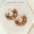 thumbnail image 6 of ALLISON ROSE ATELIER - Sunburst Fan Hoop Earrings -16k Gold Plated Spike Earrings – Boho Gold Statement earrings for Women, 6 of 8