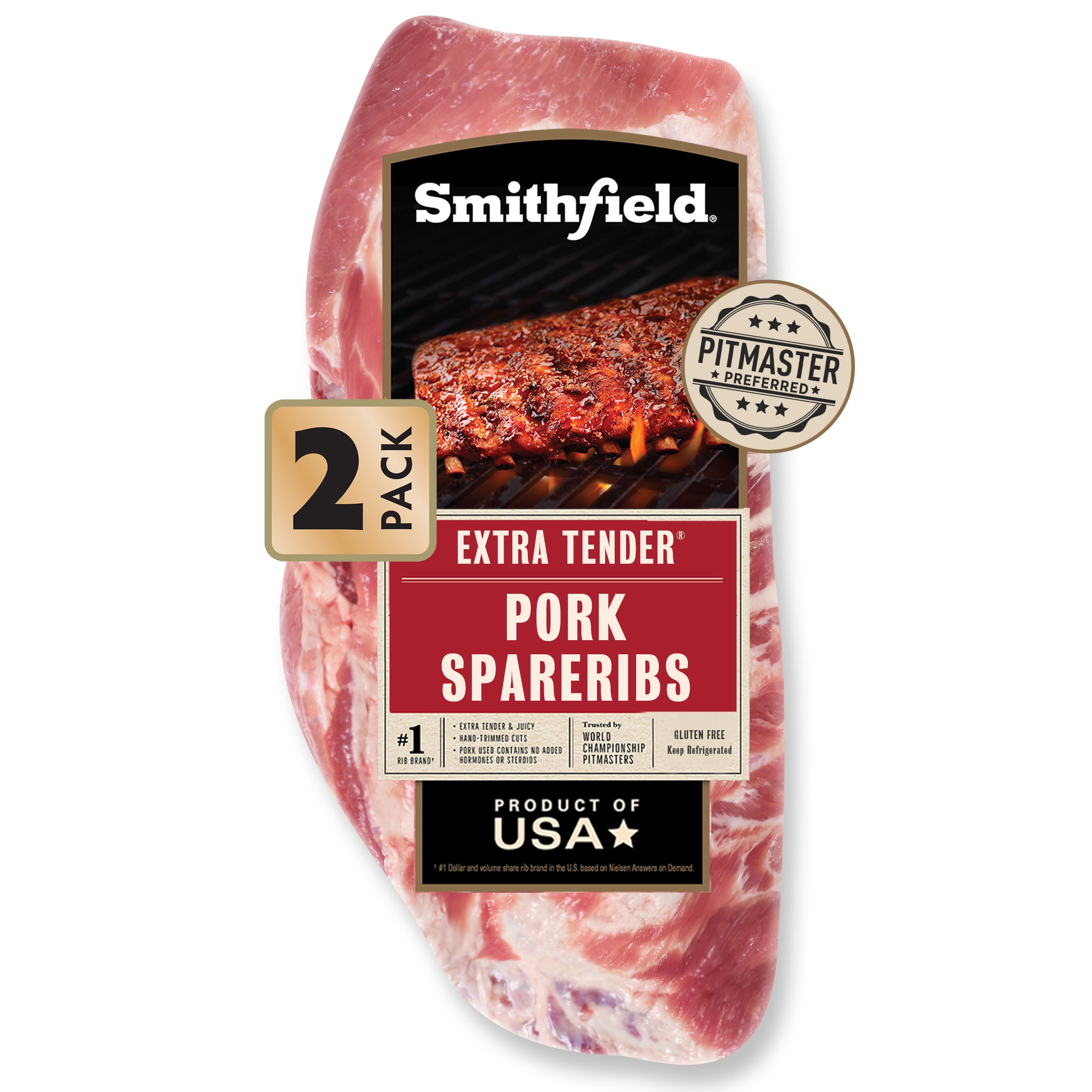 Smithfield Extra Tender Frozen Pork Spareribs, 8.0-14.0 lb