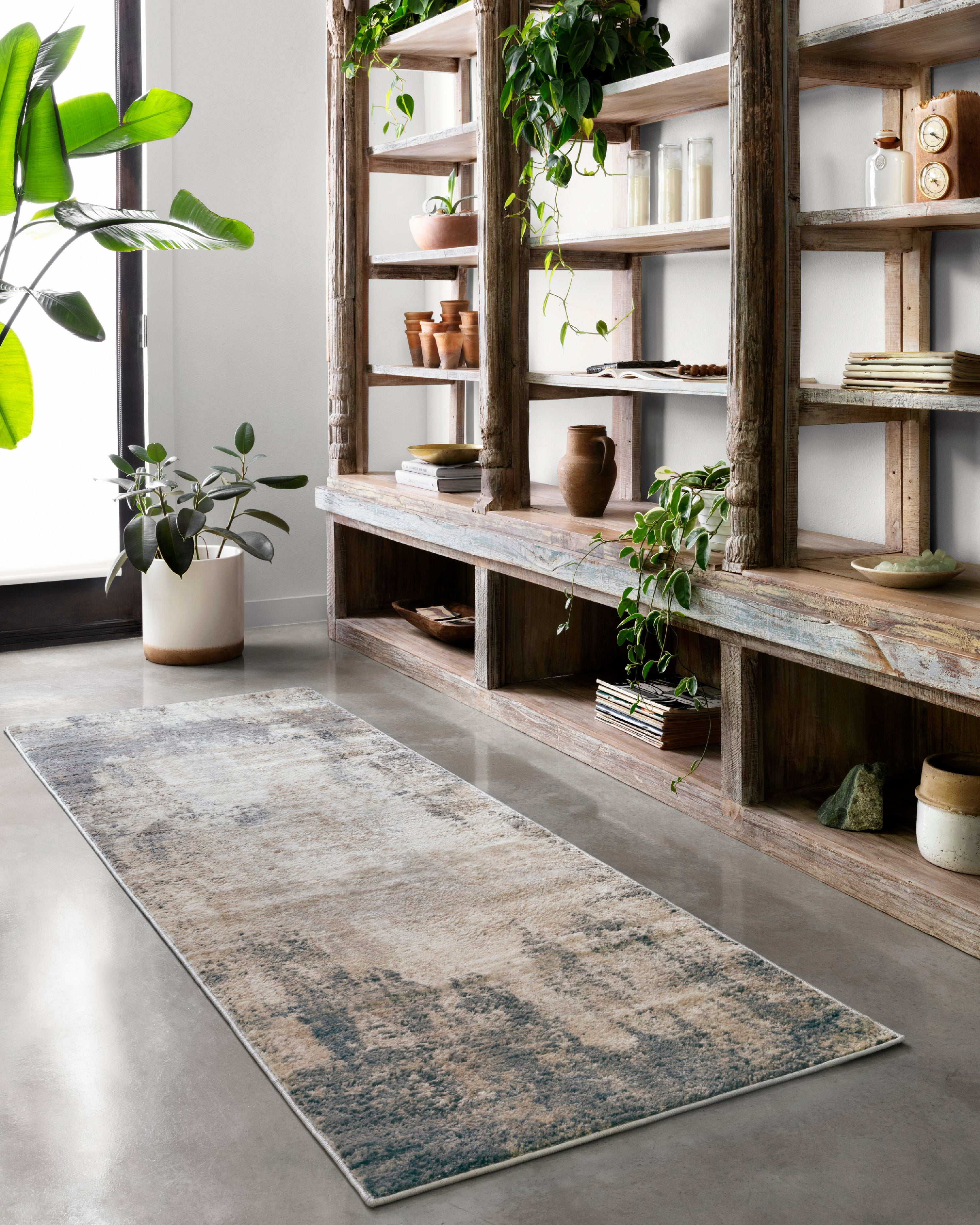 Loloi Teagan Ivory / Mist 2'-8" x 13' Runner Rug