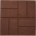 thumbnail image 2 of Rubberific Dual Sided Rubber Paver Tile - 16" X 16" X 3/4" (Brown, 5 Tiles), 2 of 7